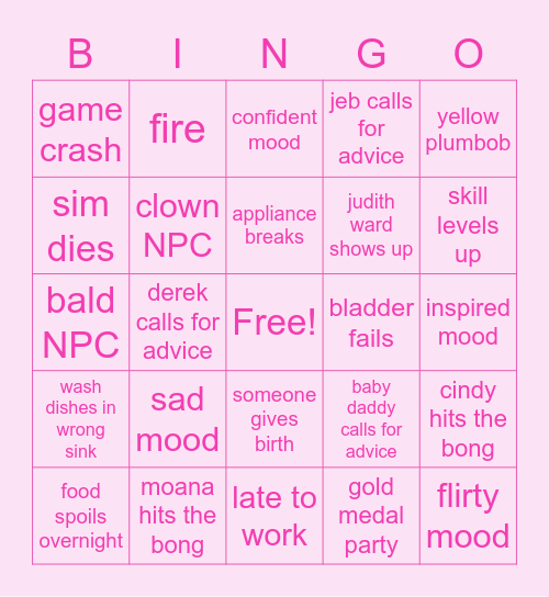 disney princess bingo Card