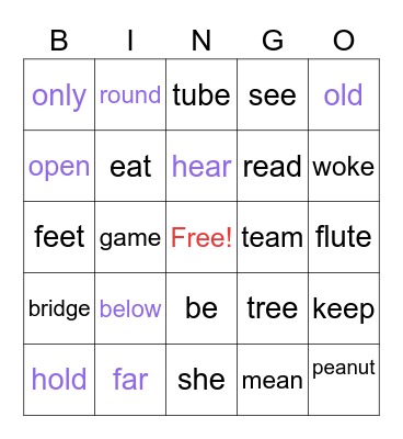 1st Gr HMH Mod 7 Week 2 Bingo Card