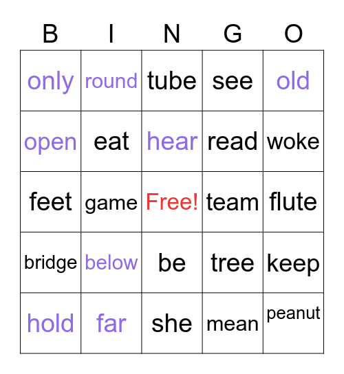 1st Gr HMH Mod 7 Week 2 Bingo Card