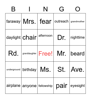 3rd Gr HMH Module 7 Week 1 Bingo Card