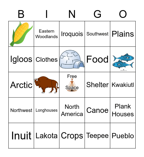 Early Cultures of North America Bingo Card