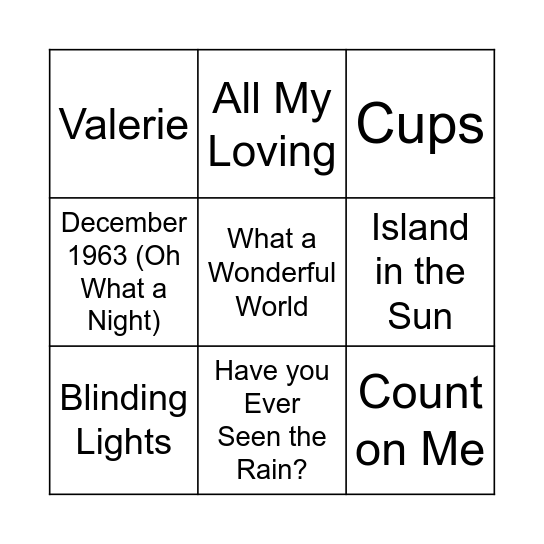 Bingo Card