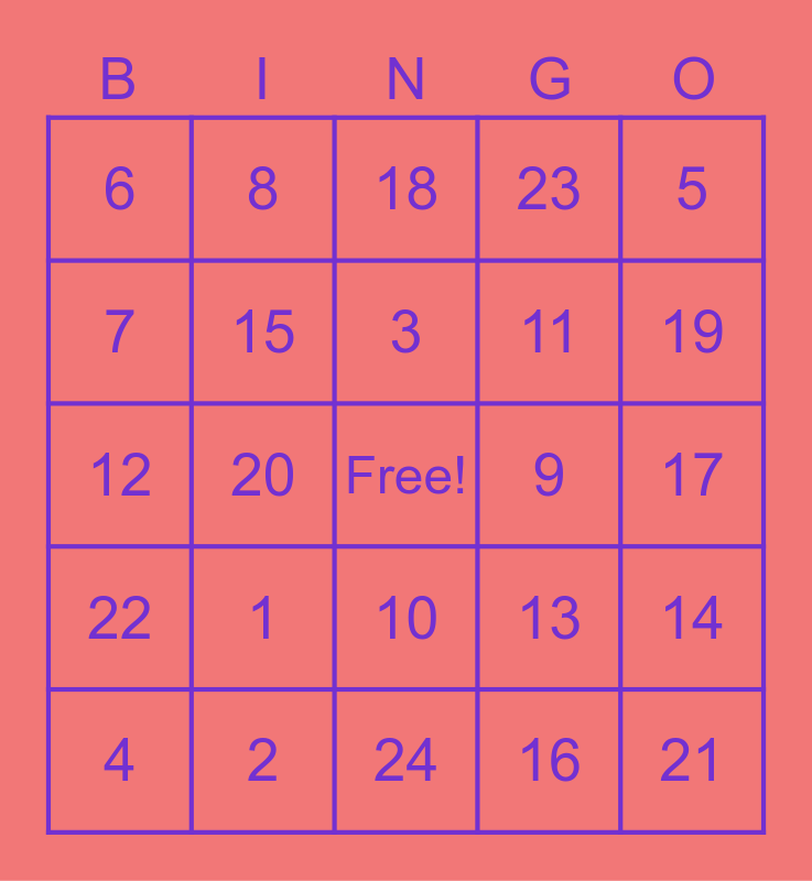 Game Night Bingo Round Three Bingo Card