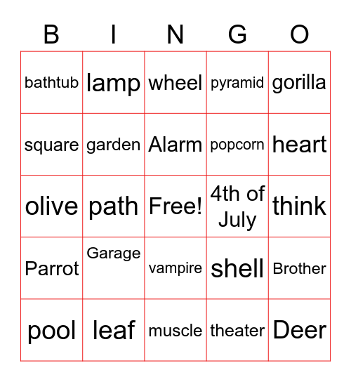 AS Bingo! Bingo Card