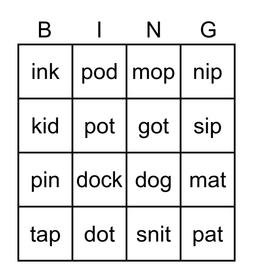 SATPIN & MGDOCK Bingo Card