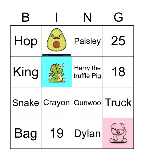 Azalea Bingo Card