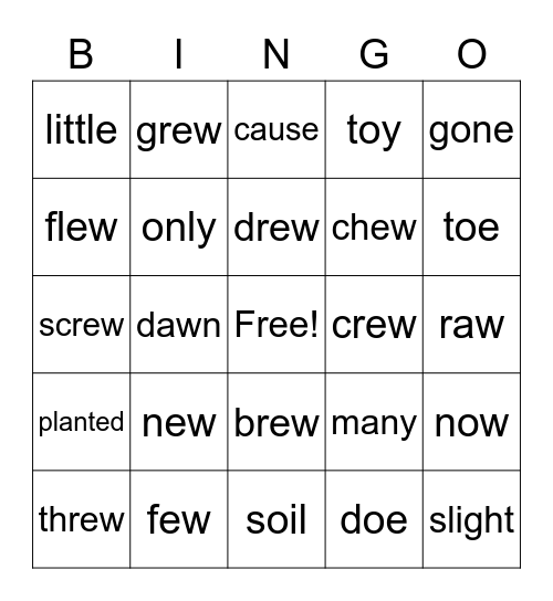 OG BINGO #57 (ew) Bingo Card