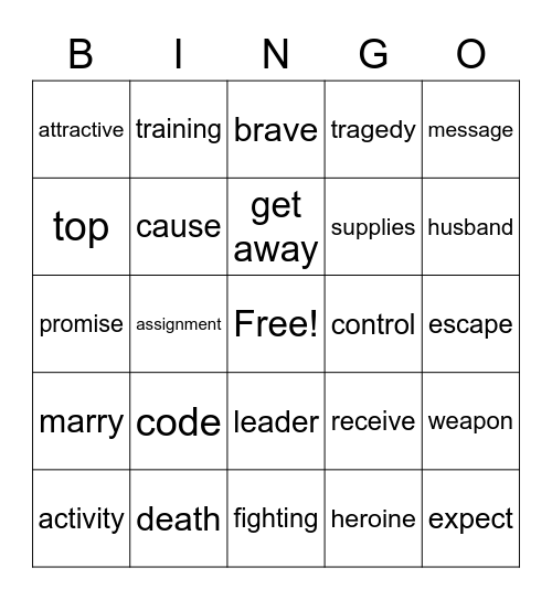 A  Famous Spy Bingo Card