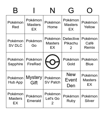 Pokémon Presents 2023 Bingo Card
