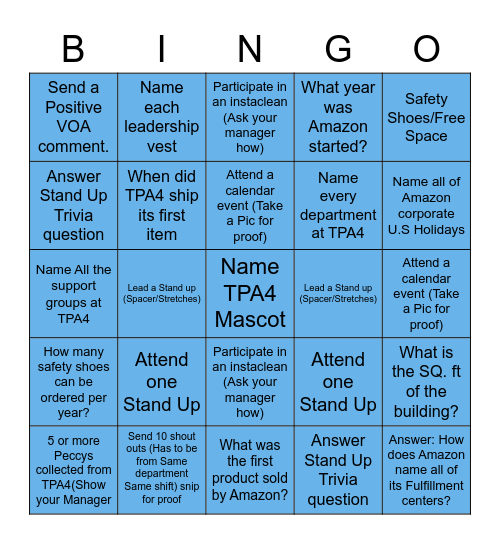 CAP Bingo Card