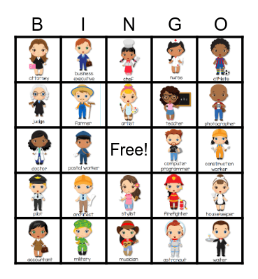 Career Bingo Card