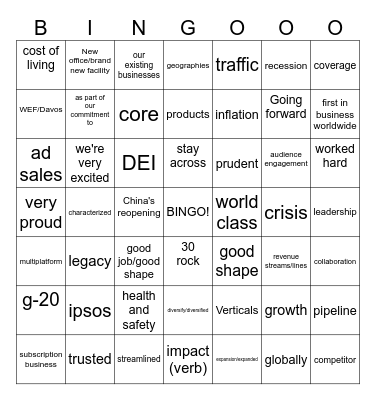 znbz town hall bingo Card