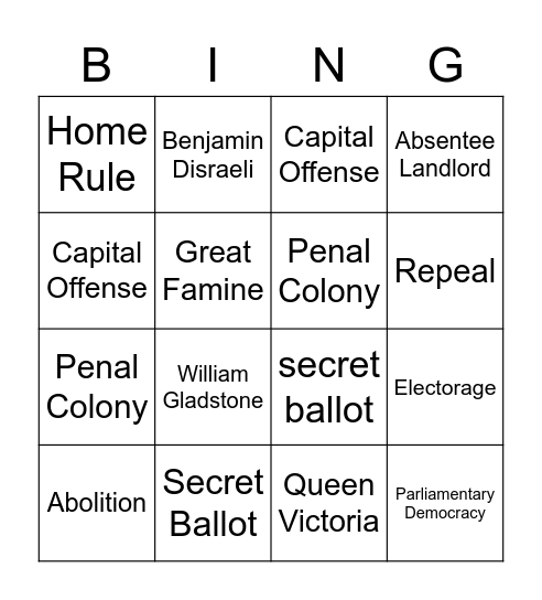 Bingo Card