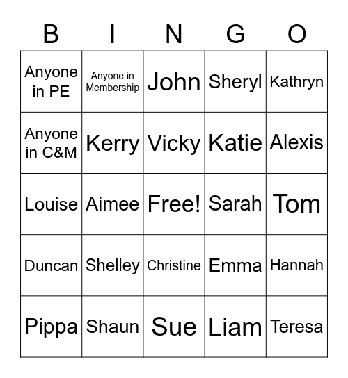 EA&M Bingo Card