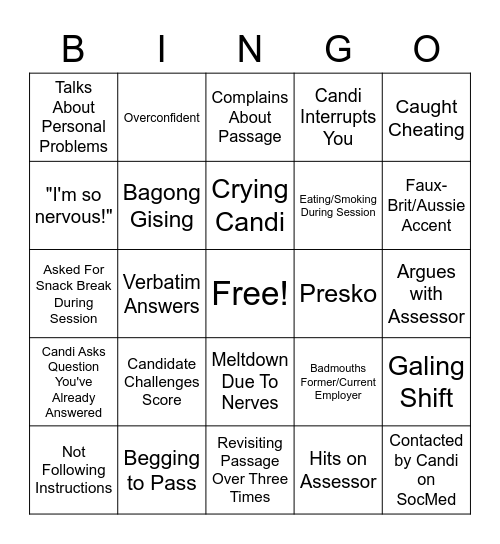 V&A BINGO Card