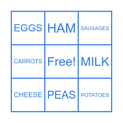 DINNER TIME Bingo Card