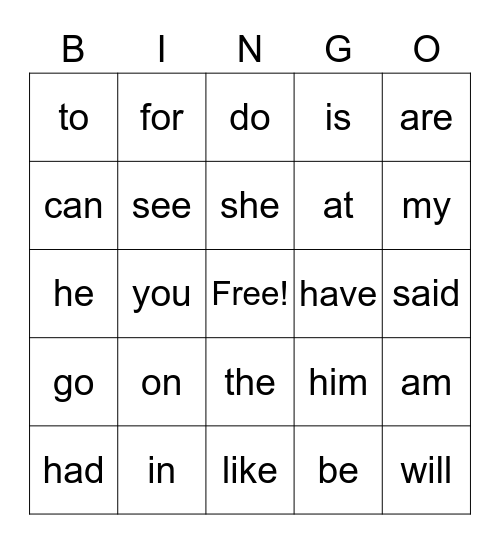 kindergarten-words-bingo-card