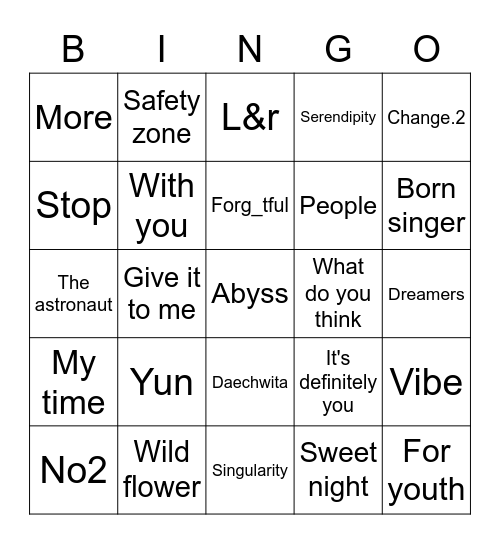 miniminizzLover 🐸💕 Bingo Card