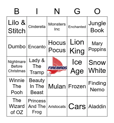 Round 8 - Children's Movies Bingo Card
