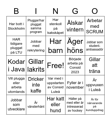 Mingelbingo Card