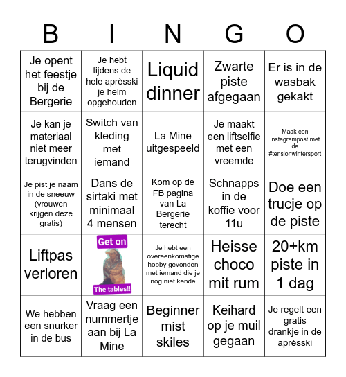 Tension Wintersport Bingooo Bingo Card