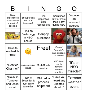 NSO BINGO Card