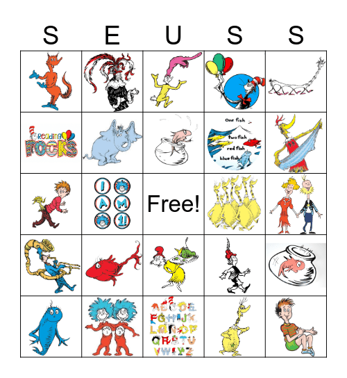 Dr. Seuss Bingo! Bingo Card