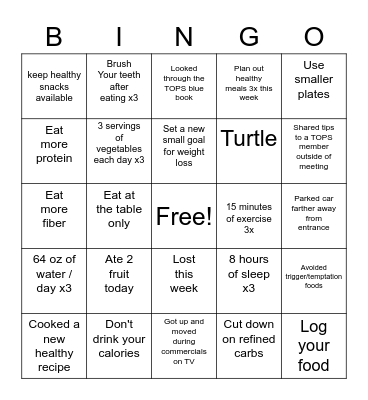 BINGO NS5273 Bingo Card