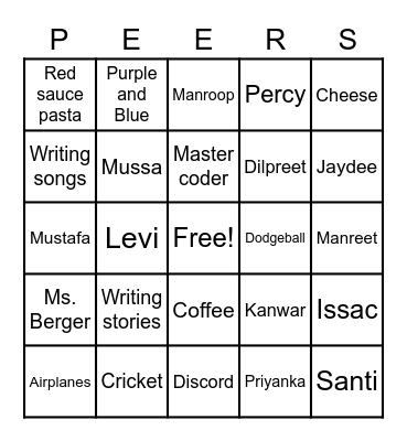 Bingo Card