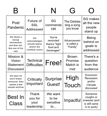 2/27/2023 Bingo Card