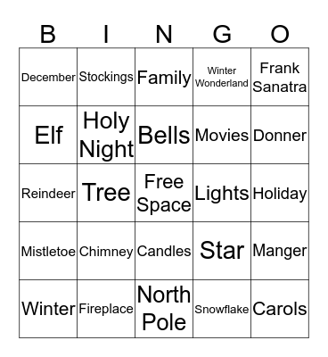 Christmas Bingo Card