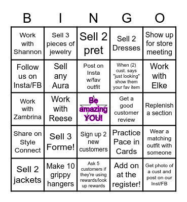 WHBM Bingo! Bingo Card