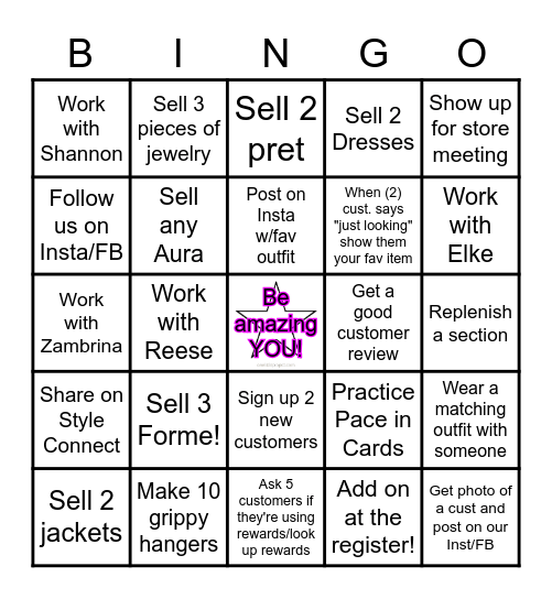 WHBM Bingo! Bingo Card