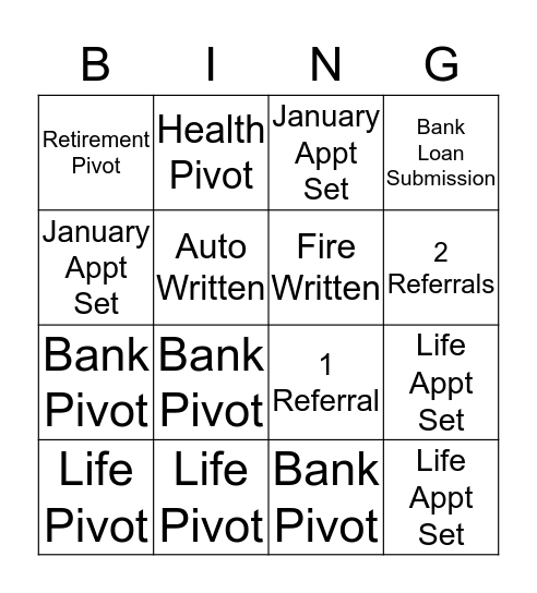 FANTASTIC FRIDAY CHALLENGE Bingo Card
