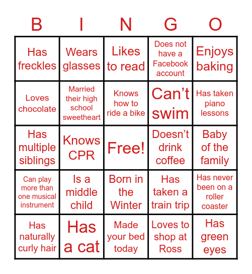 How well do you know your Sisters in Christ? Bingo Card