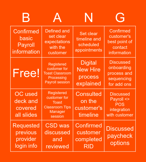 An EC Kickoff Call with a... Bingo Card