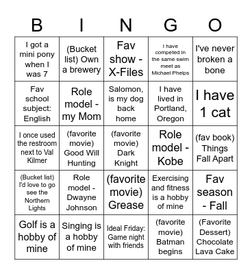 Bingo Card