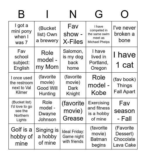 Bingo Card