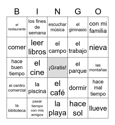 Autentico 4A Bingo Card