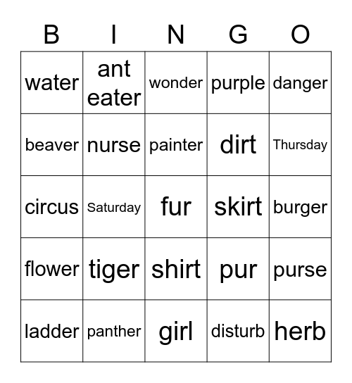 Bingo Card