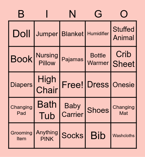 BABY Bingo Card