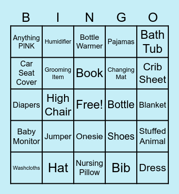 BABY Bingo Card