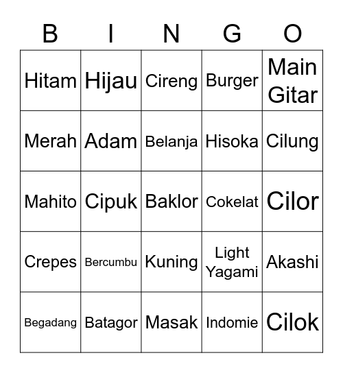 athAOMINE Bingo Card