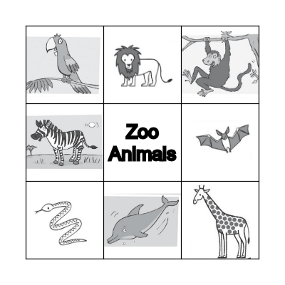 Animals Bingo Card