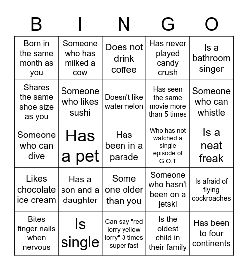 Bingo Card