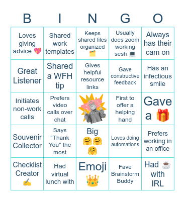 Affirmation Bingo Card
