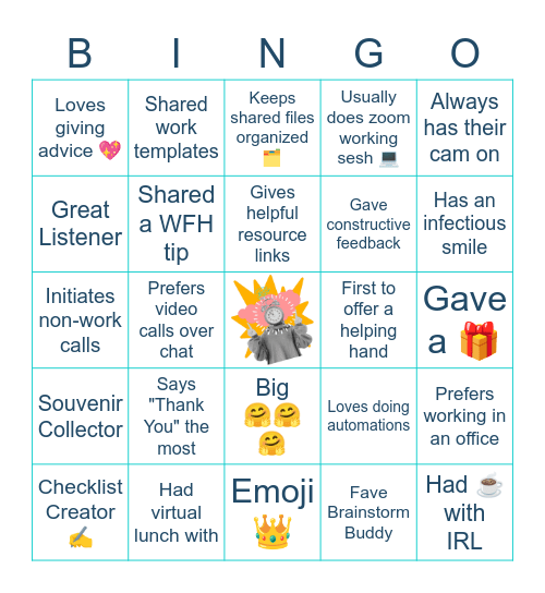 Affirmation Bingo Card