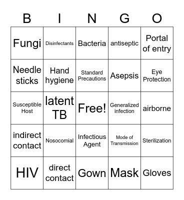 Chapter 11 Bingo Card