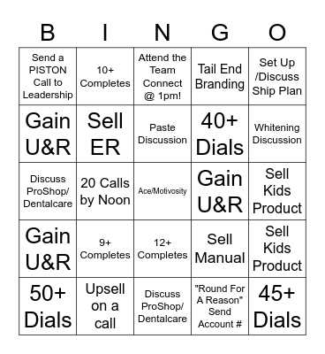 POH Bingo Card