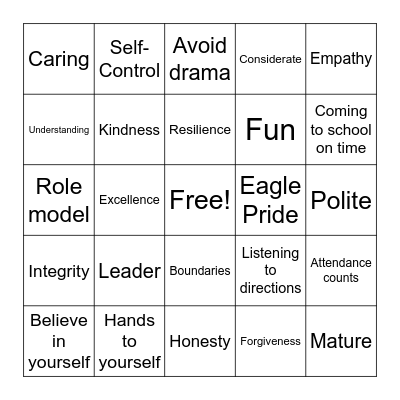 Marching into Spring BINGO Challenge Bingo Card